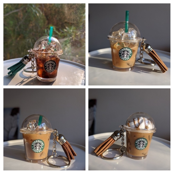Handmade Starbucks Inspired Tumbler Keychain New - Picture 2 of 14
